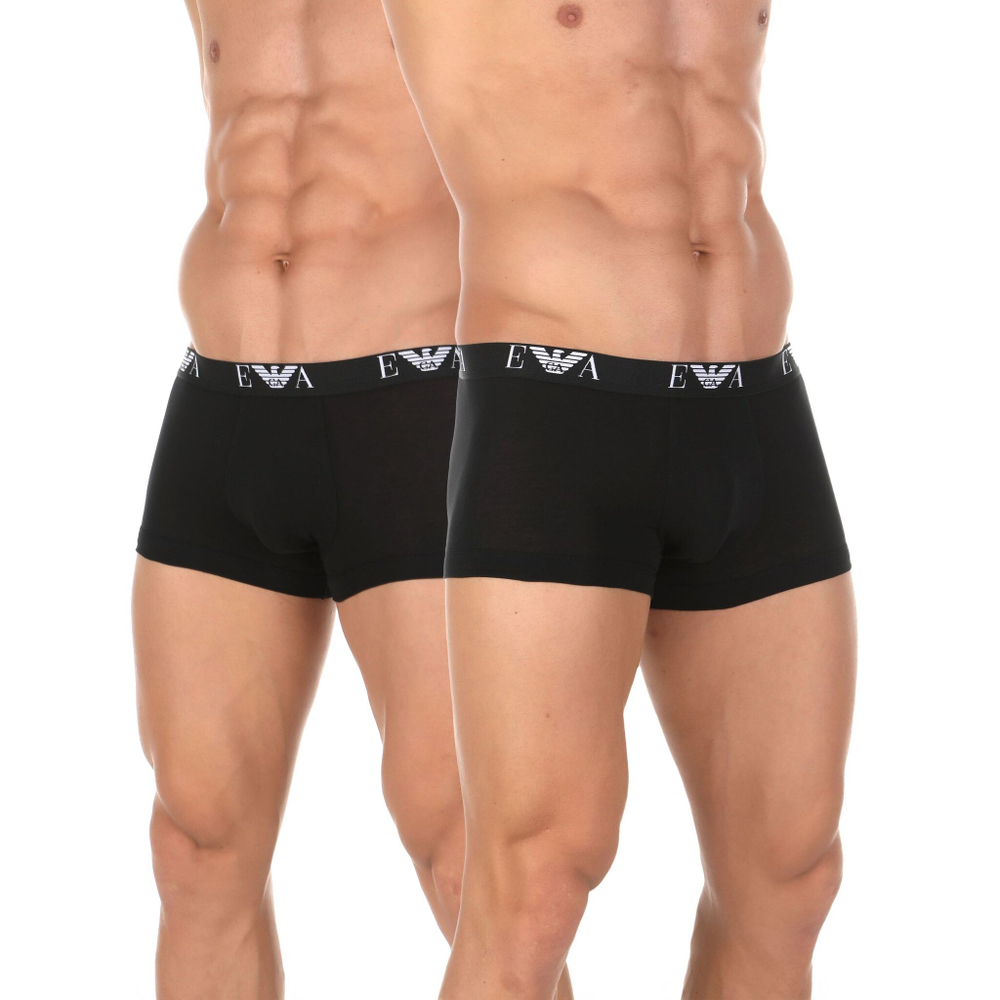 Набор из 2 черных трусов-боксеров Emporio Armani (Размер: XL) (Цвет: черный)