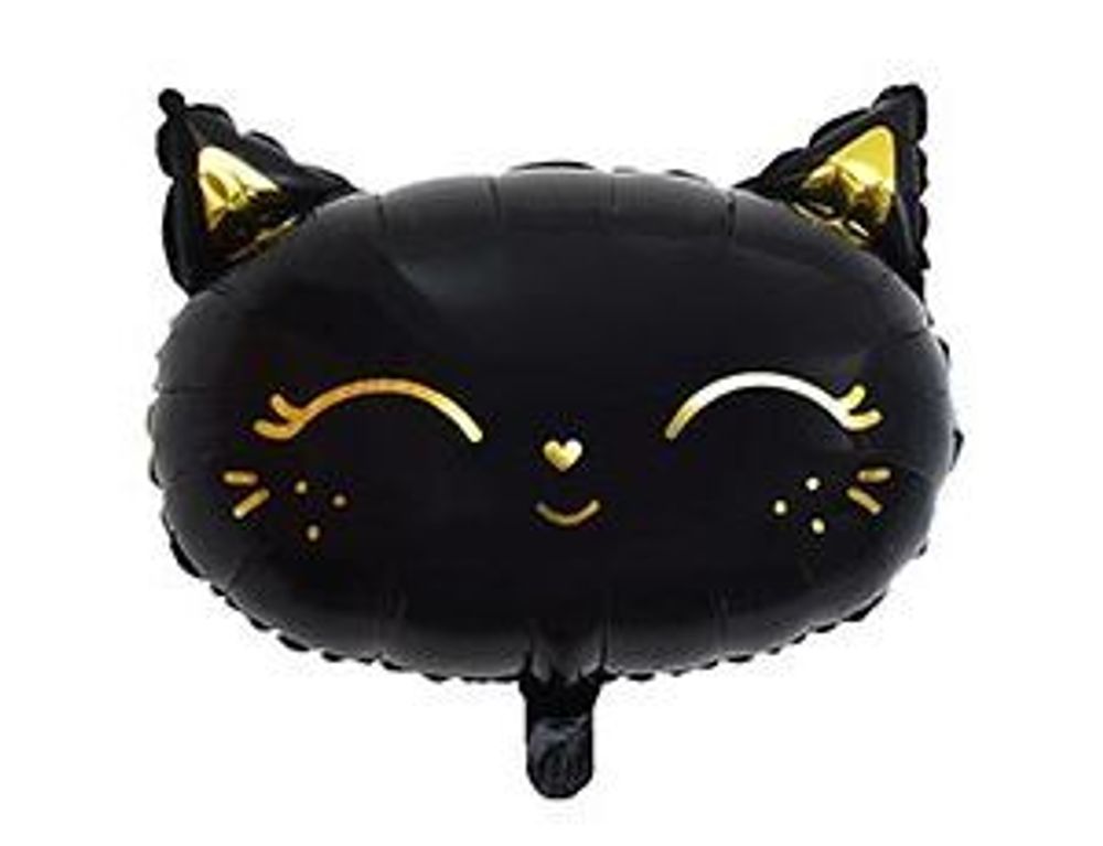 Шар (19''/48 см) Фигура, Кошка голова черная