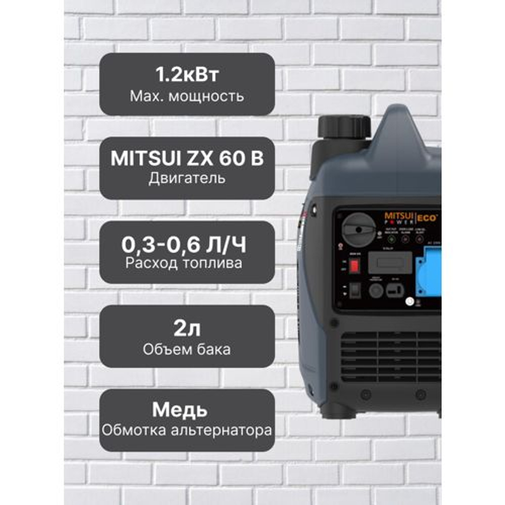 Генератор бензиновый MITSUI POWER ECO ZM 1500 IM