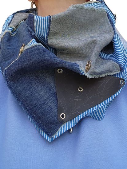 Шейный платок, бактус дизайнерский бежевый с розовым