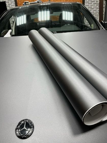 Пленка матовая серая графит Cold Gray Carbins