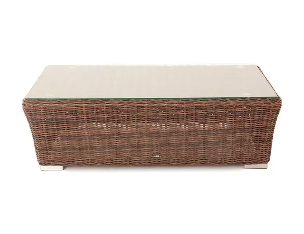 "Капучино" журнальный столик из искусственного ротанга, цвет коричневый