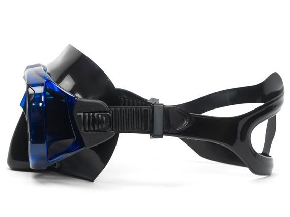 Маска Sargan Дельта Черный силикон Синяя рамка