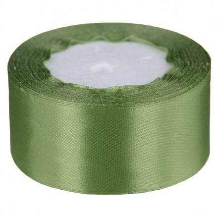 Лента атласная 3,8см*22,85м ТРАВЯНОЙ