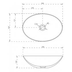 Раковина-чаша Abber Stein 50 AS2609 Белая матовая