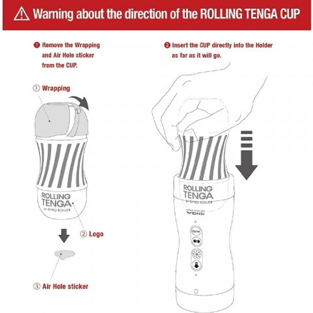 Набор Tenga Vacuum Gyro Roller: Мастурбатор и устройство для вращения и создания вакуума