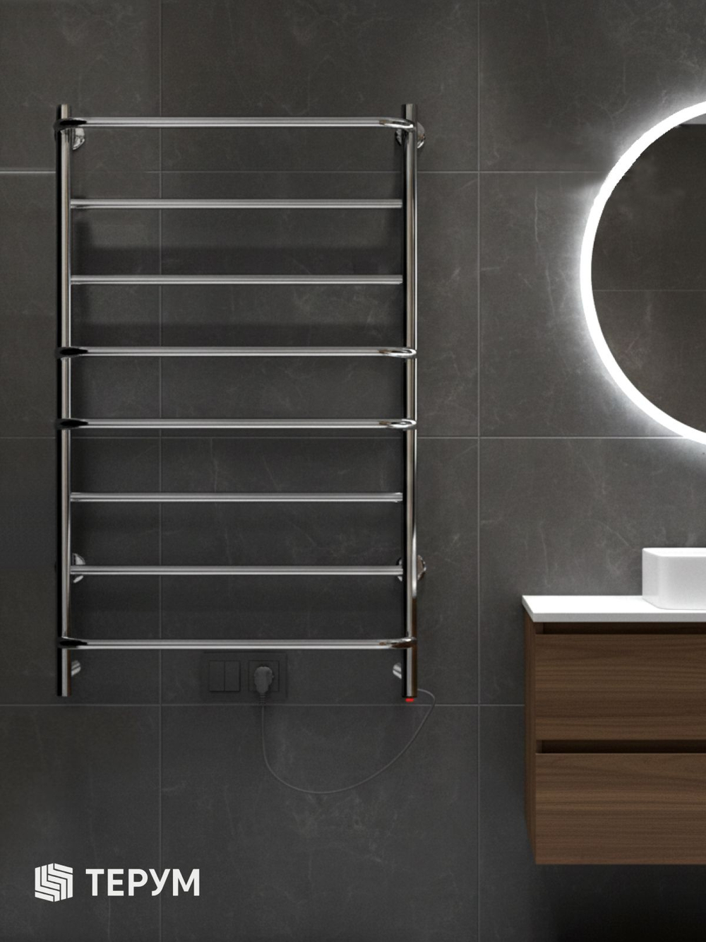 Полотенцесушитель Европа 80х50 хром