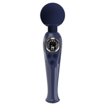 Темно-синий вибратор-wand 22,4см с дисплеем Pretty Love Skyler Massager Wand Dark Blue BW-055016LED-1