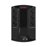 Линейно-интерактивный ИБП ДКС серии Info PDU, 800 ВА/480 Вт, 1/1, 6xSchuko, USB для зарядки (2), USB + RJ11, 1x8Aч