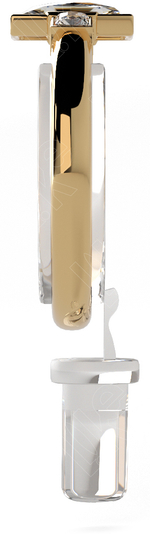 Скоба для кольца/объемная матовая/вертикальная/D-21 мм.