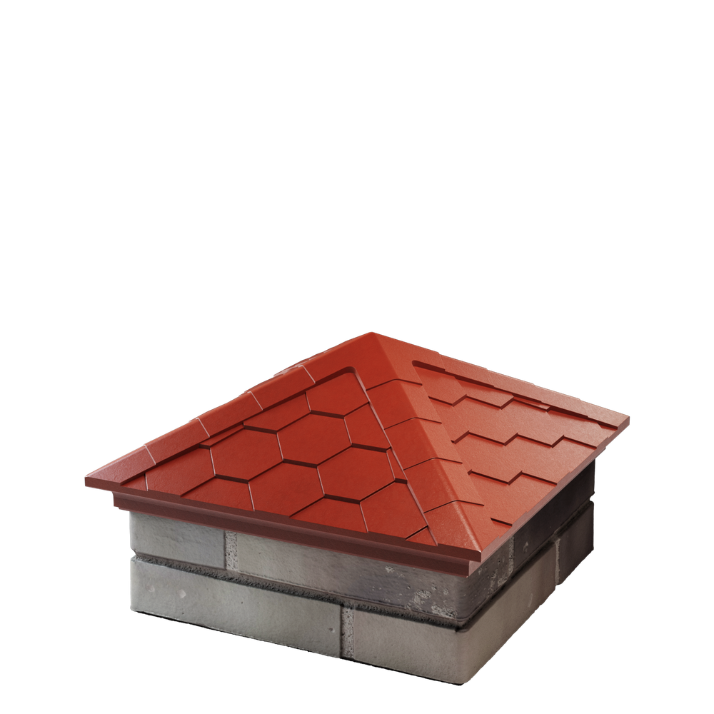 Колпак полимеркомпозитный Everest 390*390 (1,5 кирпича) красный