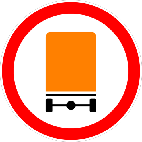 Знак Движение транспортных средств с опасными грузами запрещено 3.32