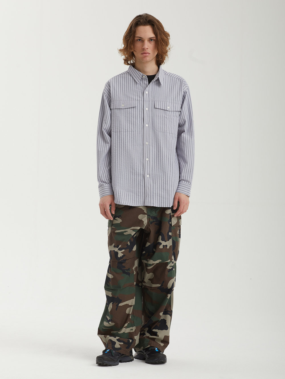 Мужская Рубашка Seersucker Fishing