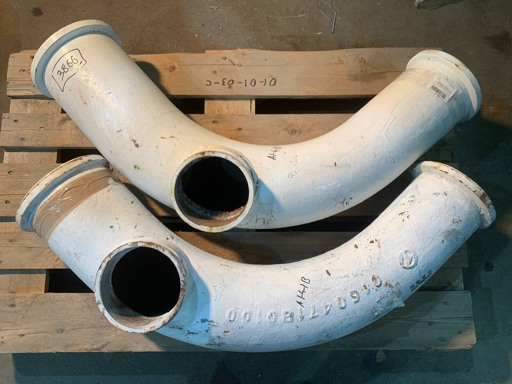 Второе колено Zoomlion 001693302A0503000 / 0160471B0100 (с шароуловителем)