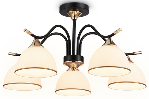 Подвесной светильник TR3162/5 BK/FGD черный/золото E27/5 max 60W D580*300