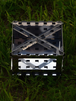 Следопыт / Печь туристическая - печка щепочниица походная, разборная. Изготовлена из нержавеющей стали.