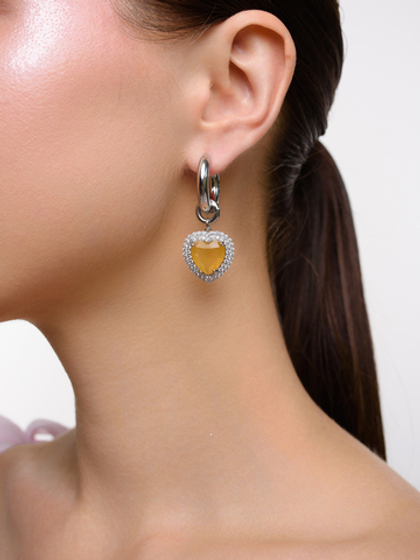 Серьги "Soul Yellow Matte" Silver