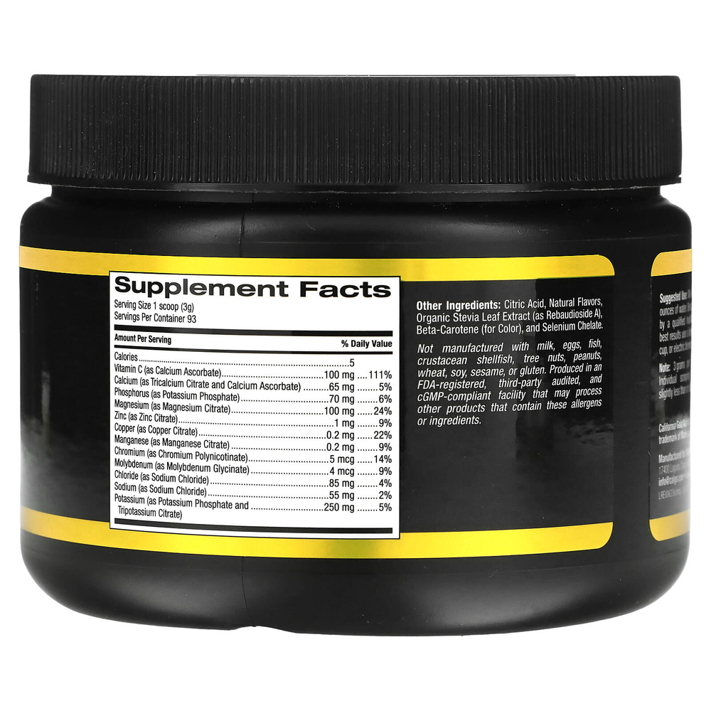 California Gold Nutrition, Sport, электролитный напиток в порошке, со вкусом натуральных тропических фруктов, 279 г (9,84 унции)