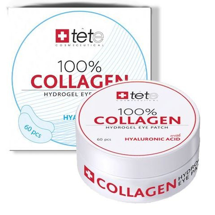 Коллагеновые патчи под глаза / TETe 100% COLLAGEN HYDROGEL EYE PATCH, 30 пар