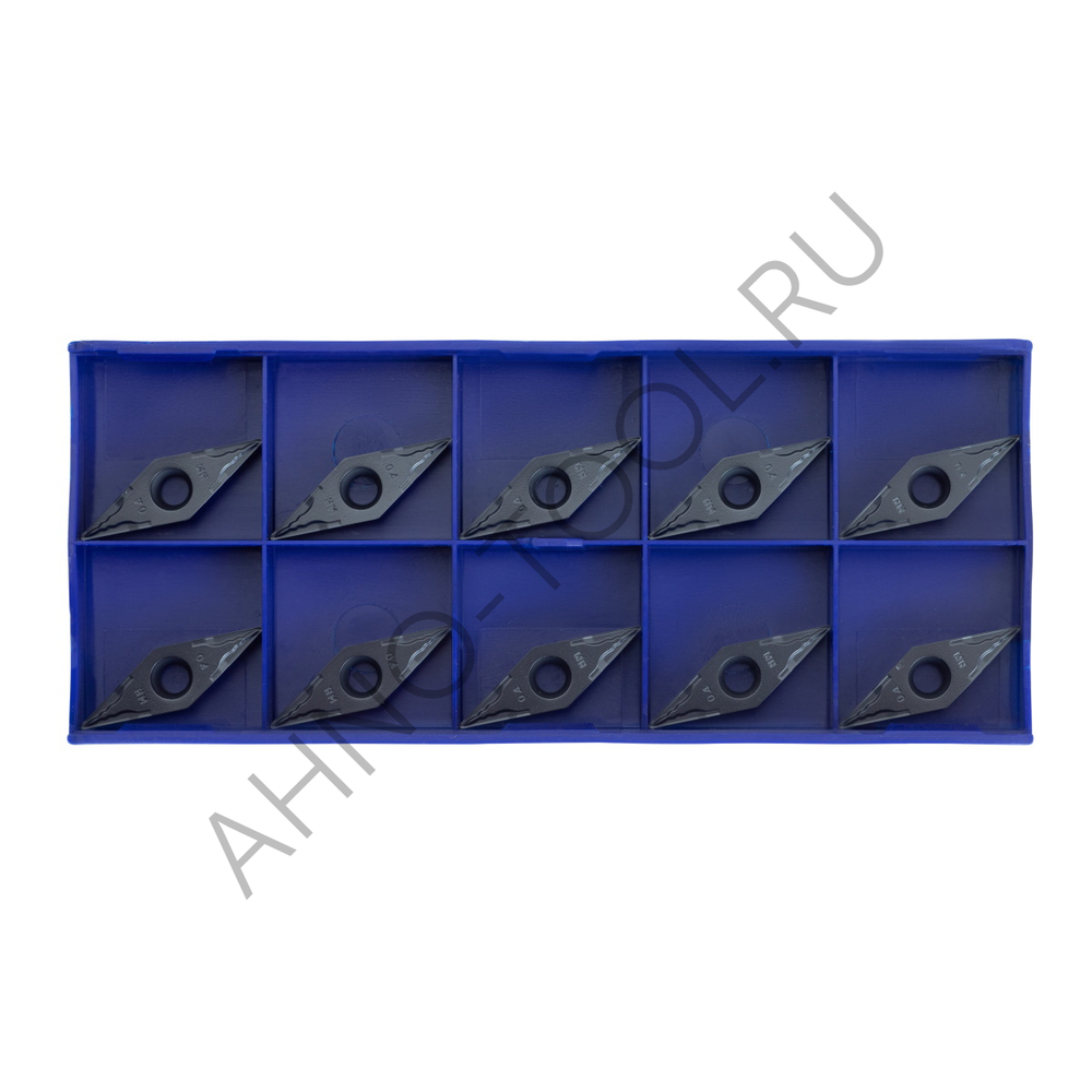 Пластина твердосплавная ISO VBMT160404-PSA ACP20B AHNO по стали, получистовая