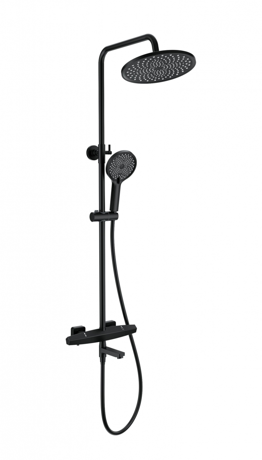 Душевая система с термостатом WONZON & WOGHAND NEO, Черный матовый (WW-B3046-A1-MB)