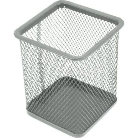 Стакан наст. "deVENTE" 8*8*10см, метал., квадратный, серый