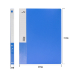 Папка с зажимом DELI, A4, 15 мм, 700 мкм, внутренний и торцевой карман, синяя