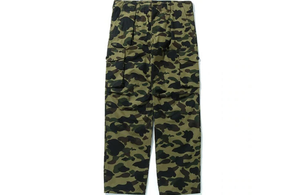 Штаны A BATHING APE 1ST Camo Wide Fit 6 Pocket Pants, 1H80-152-017