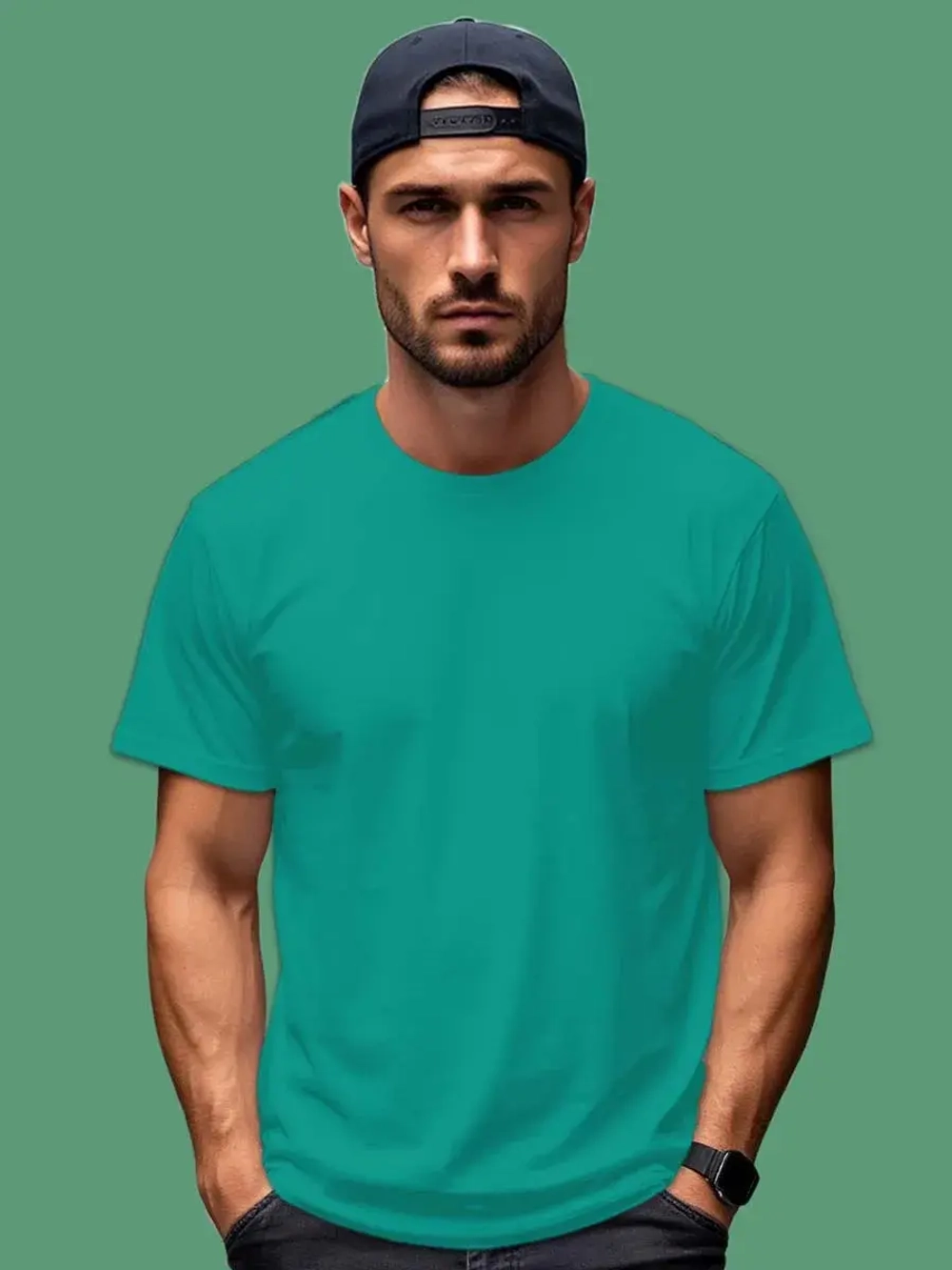 Футболка Взрослая.Премиум однотонная.1 шт