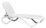 Шезлонг лежак пластиковый Nardi Omega, белый