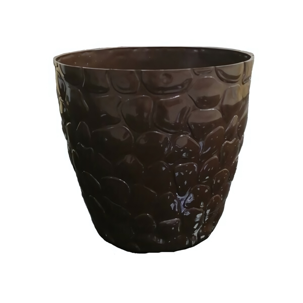 Кашпо "КАМЕШКИ" №1 1,6 л цвет шоколад
