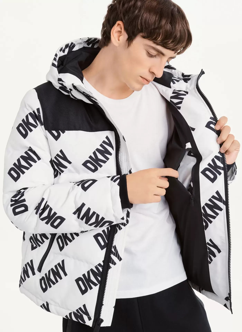 Мужской пуховик DKNY All Over Logo