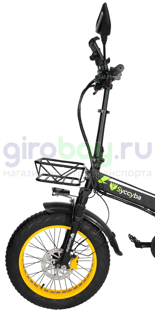 Электровелосипед Syccyba F10 Pro 2025 года (48V/15Ah) - Жёлтый обод фото №5