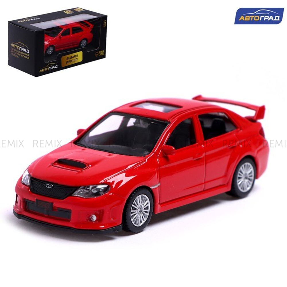 Машина металлическая SUBARU WRX STI, 1:43, цвет красный