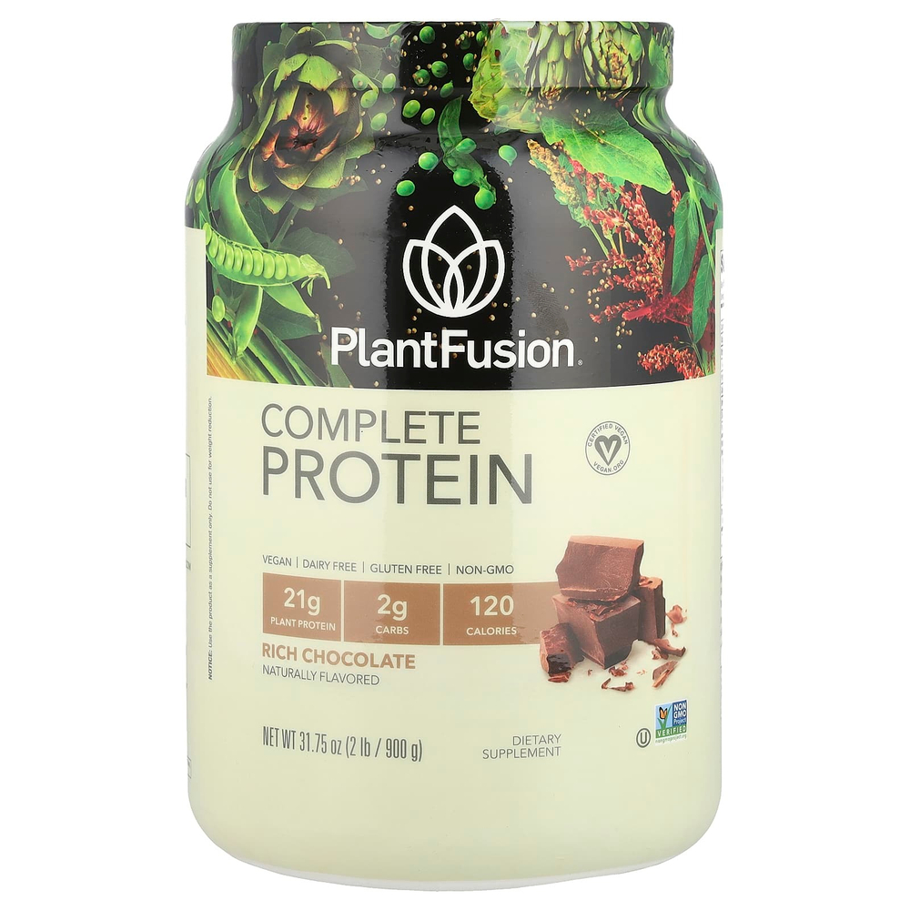 PlantFusion, Complete Protein, насыщенный шоколад, 900 г (2 фунта)