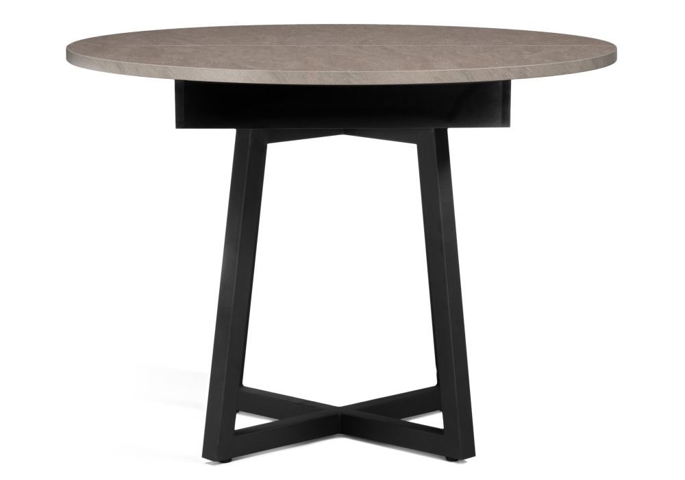 Деревянный стол Регна 100(130)х100х75 черный / бежевый