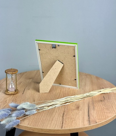 Фоторамка 15х21 см зеленая, без фактуры, арт. 1521.746771