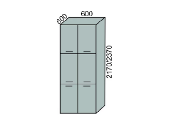 Пенал МАРТА 6 дверей 600 ПН-60