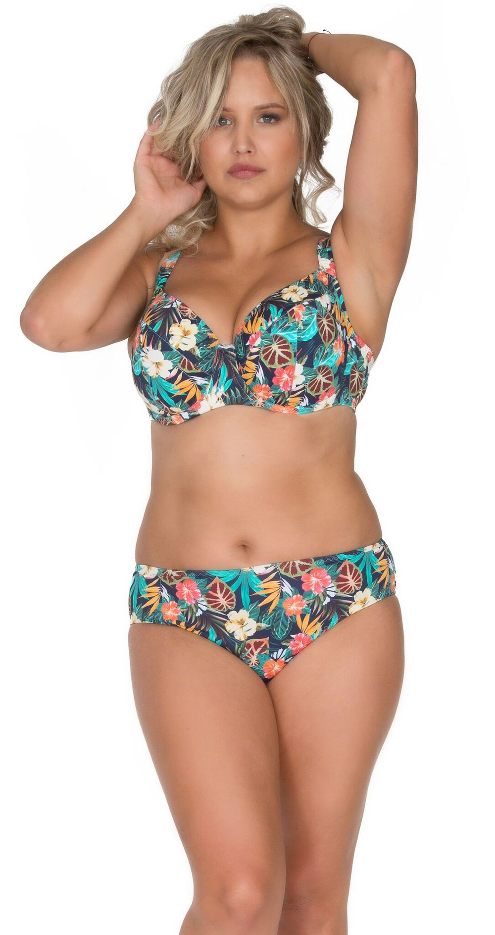 Плавки-слипы с тропическим принтом