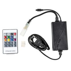 ULC-N22-RGB NEON BLACK Контроллер для управления светодиодными ULS-N22 RGB NEON лентами 220В. с пультом ДУ. Цвет чёрный. TM Uniel