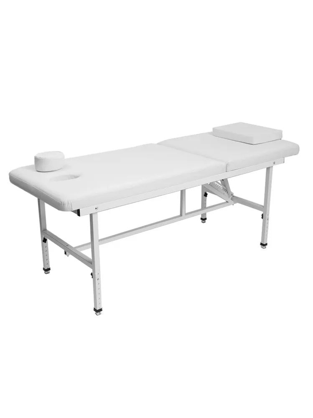 Массажный стол стационарный Massagecomplekt, с регулировкой высоты и вырезом для лица, 190/70, черный