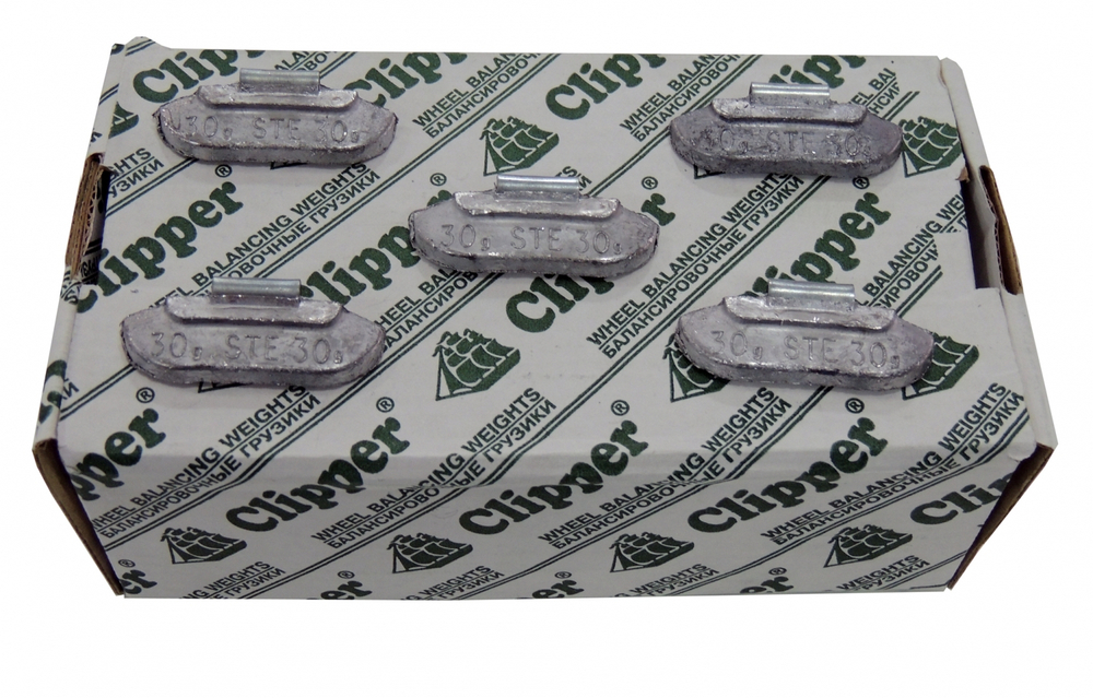 Грузики балансировочные для стальных дисков 30 г, 100 шт. CLIPPER 0230