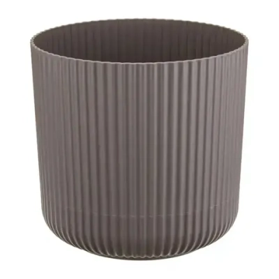 Кашпо ВЕЛЬВЕТ D180мм 3,6л с пристегнутым поддоном французcкий серый