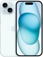 Смартфон Apple iPhone 15 128ГБ; nanoSIM+eSIM; голубой