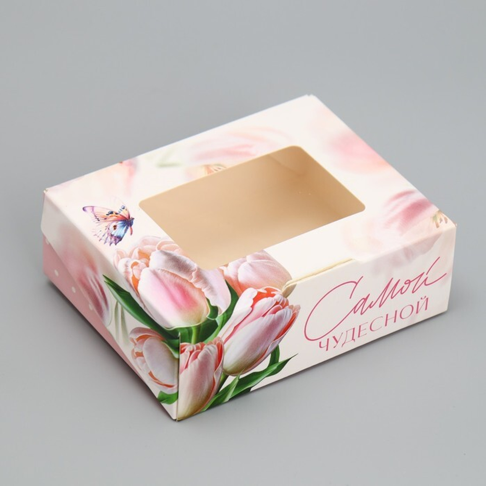 Коробка 10*8*3,5 Тюльпаны