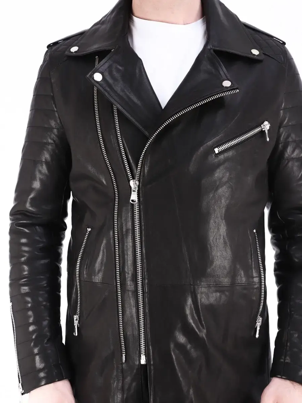 Плащ мужской кожаный, куртка мужская