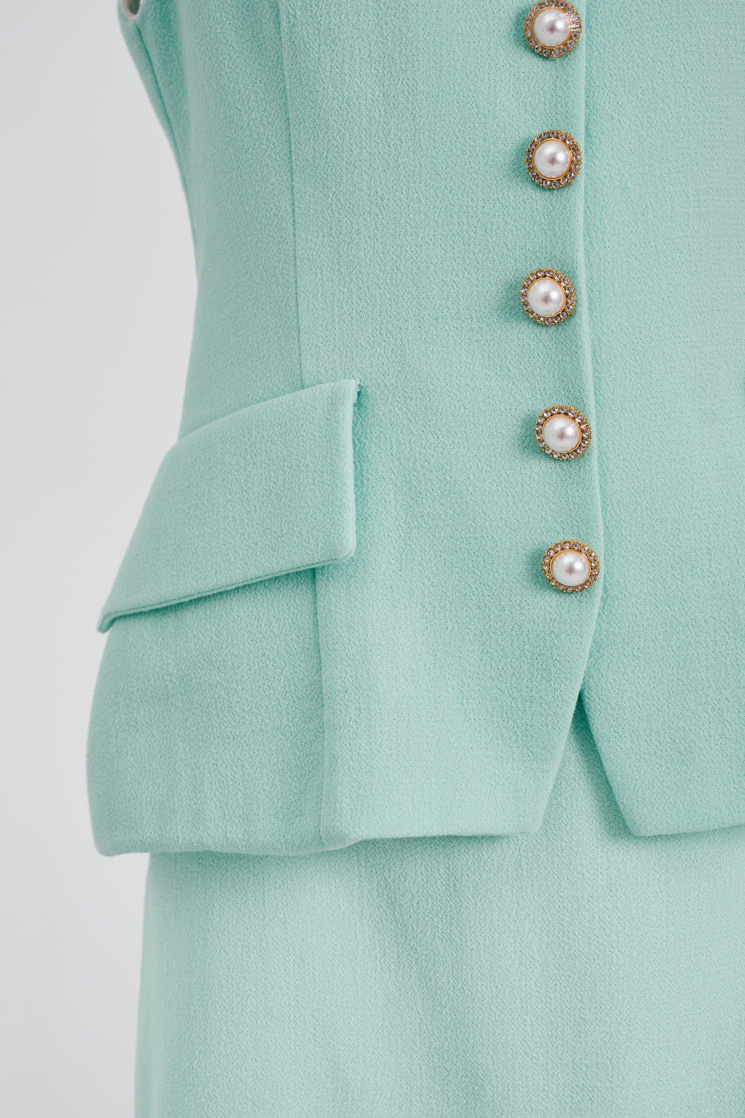 Жилетка Chevalier (Шевалье) мятная с нар.пуг.