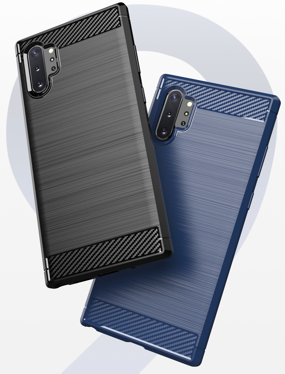 Чехол для Samsung Galaxy Note 10+ цвет Blue (синий), серия Carbon от Caseport