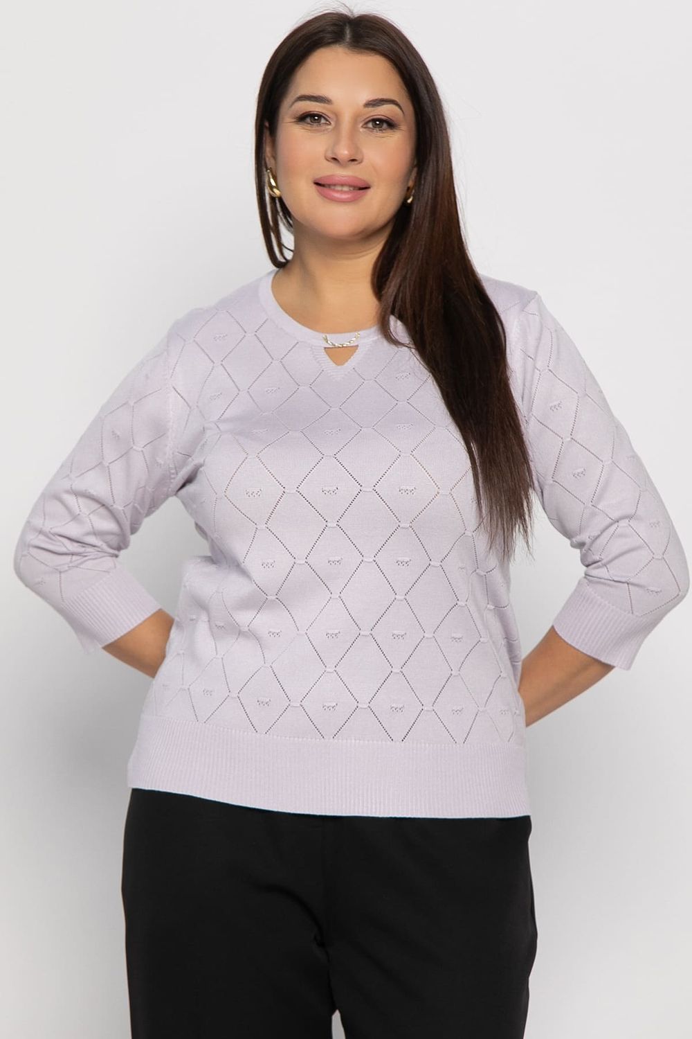 Блуза Нежный узор (сиреневая) Б14938-18М LT Collection