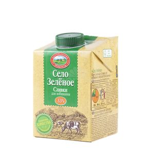 СЛИВКИ СЕЛО ЗЕЛЕНОЕ 33% 500ГР